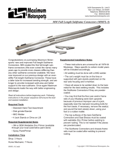 MM Full Length Subframe Connectors (MMFL-5)