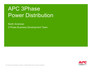 APC 3Phase Power Distribution