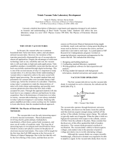 Triode Vacuum Tube Laboratory Development (Adobe PDF Format)