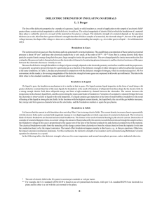 Dielectric Strength of Insulating Materials