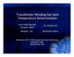 Transformer Winding Hot Spot Temperature Determination
