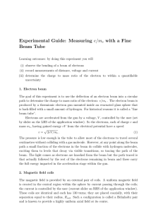 Experimental Guide: Measuring e/m e with a Fine Beam Tube