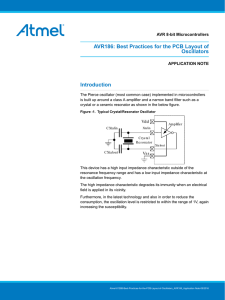 AVR186: Best Practices for the PCB layout of Oscillators