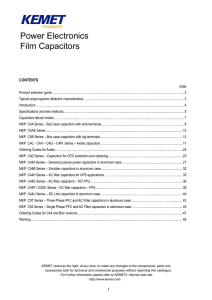 Power Electronics Film Capacitors