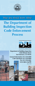 The Department of Building Inspection Code Enforcement Process