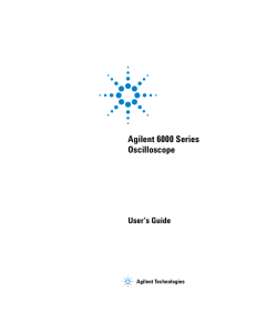 Agilent 6000 Series Oscilloscopes User`s Guide