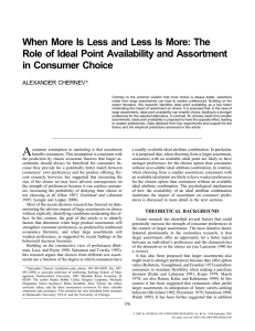 When More Is Less and Less Is More: The Role of Ideal Point