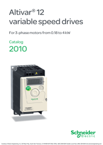 Schneider Electric Altivar 12 Variable Speed Drives