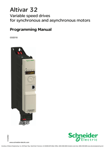 Schneider Electric Altivar 32 Programming Manual
