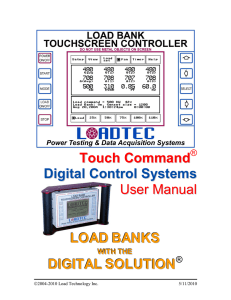 Touch Command Digital Control Systems User Manual LOAD