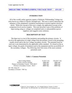 dielectric withstanding voltage test an-115