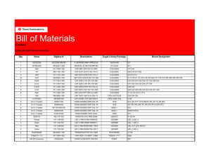 Bill of Materials - Texas Instruments