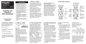 Installing and Testing a GFCI Receptacle