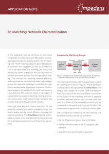 RF Matching Network Characterization