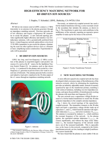 High-Efficiency Matching Network for RF