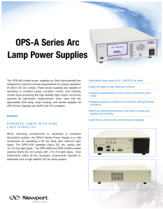 OPS-A Series Arc Lamp Power Supplies