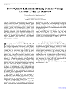 Power Quality Enhancement using Dynamic Voltage Restorer (DVR