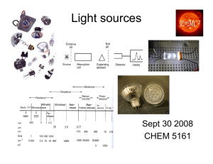 Lecture 9 - Light sources