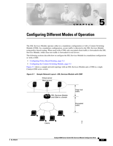 Configuring Different Modes of Operation