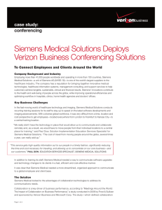 Siemens Medical Solutions Deploys Verizon Business Conferencing