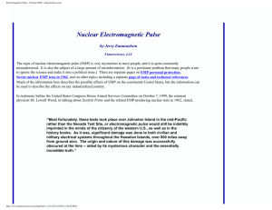 Electromagnetic Pulse - Nuclear EMP - futurescience.com