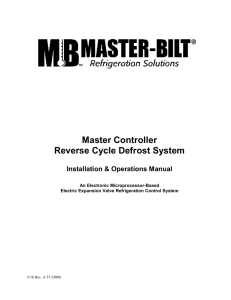Master-Bilt Controller Reverse Cycle Defrost Manual