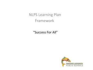 NLPS Learning Plan Framework
