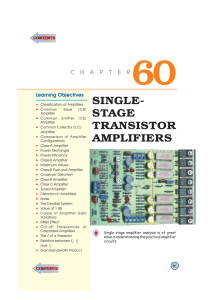single- stage transistor amplifiers