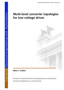 Multi-level converter topologies for low voltage drives - IEA