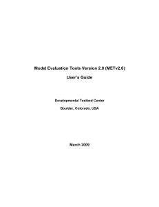 Model Evaluation Tools Version 2.0 (METv2.0) User`s Guide