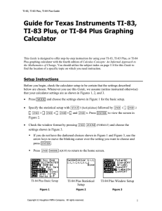 Guide for TI-83 - Cengage Learning