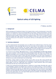Optical safety of LED lighting