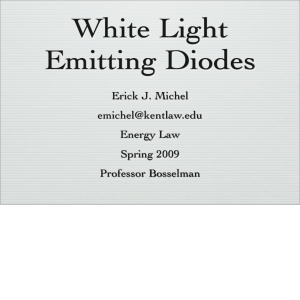 White Light Emitting Diodes