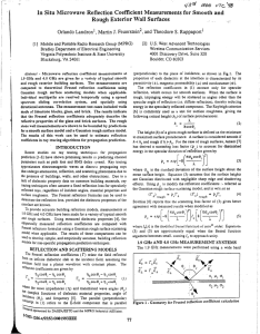 In Situ Microwave Reflection Coefficient Measurements for Smooth