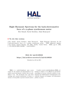 Right Harmonic Spectrum for the back-electromotive force of a