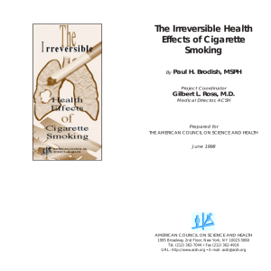 The Irreversible Health Effects of Cigarette Smoking
