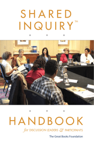 Shared Inquiry Handbook - The Great Books Foundation