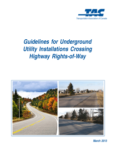 Guidelines for Underground Utility Installations Crossing Highway