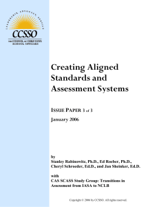 Creating Aligned Standards and Assessments