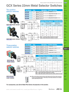 GCX Series Metal Illuminated Selector Switches