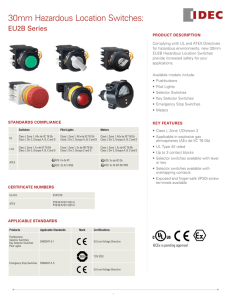 30mm Hazardous Location Switches