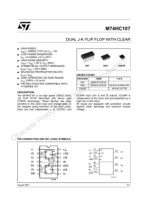 Dual J-K flip flop with clear