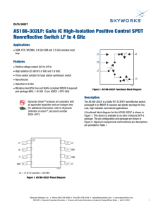 AS186-302LF: GaAs IC High-Isolation Positive Control SPDT