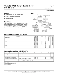 GaAs IC SPDT Switch Non-Reflective DC–2.5 GHz