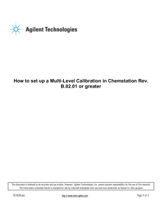 How to set up a Multi-Level Calibration in Chemstation Rev. B.02.01