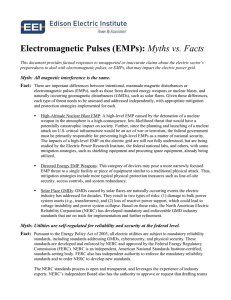 Electromagnetic Pulses (EMPs): Myths vs. Facts