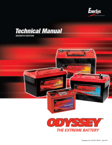 Technical Manual - ODYSSEY battery