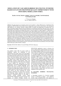 simulation of cascaded h-bridge multilevel inverter based d