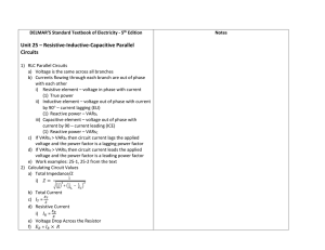 Unit 25 – Resistive-Inductive-Capacitive Parallel Circuits