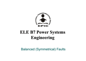 Balanced Faults - Electrical and Computer Engineering